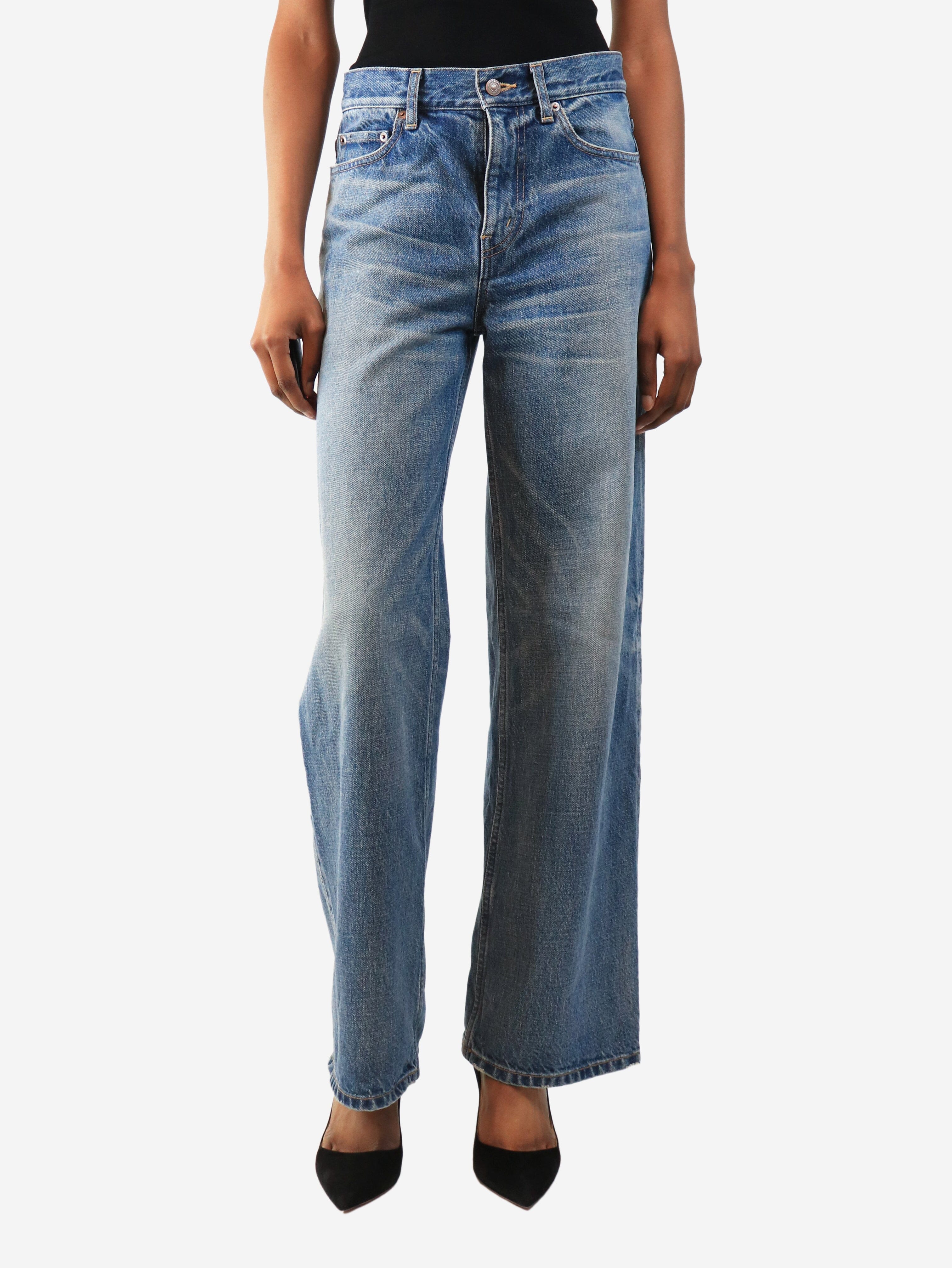 Blue straight leg jeans - size UK 6 Trousers Celine 