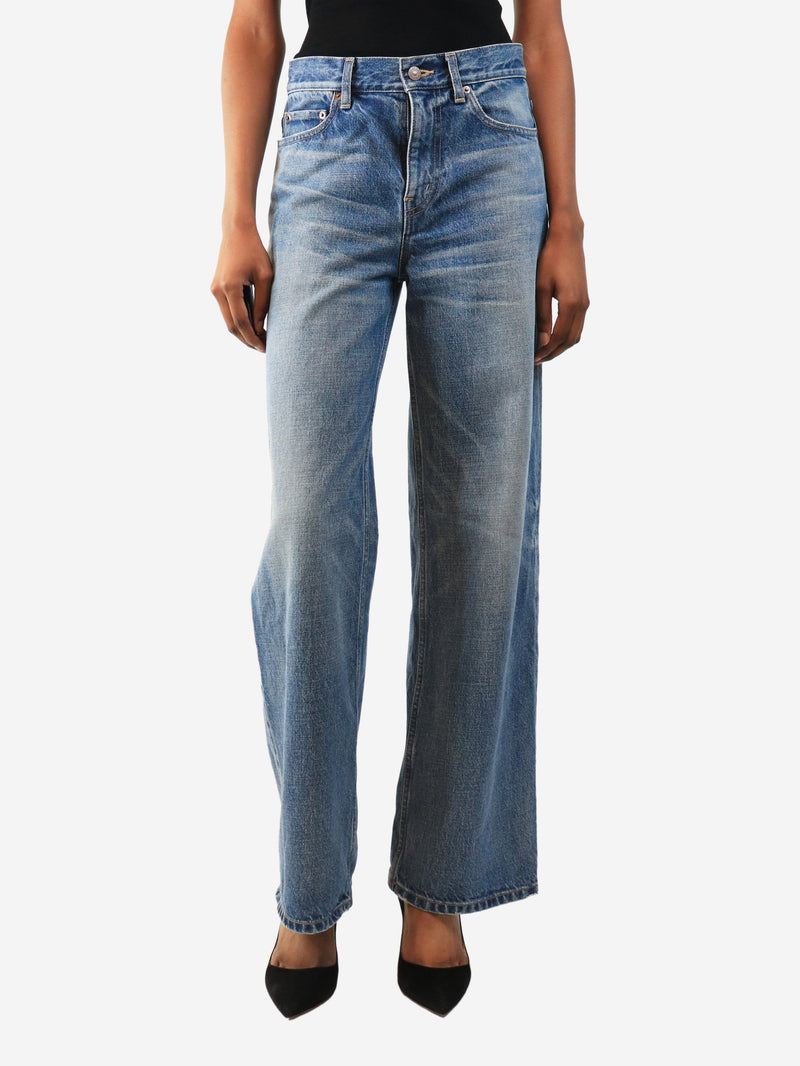 Blue straight leg jeans - size UK 6 Trousers Celine 