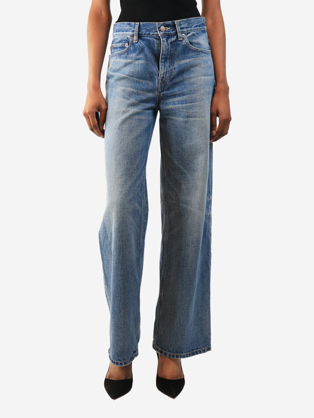 Blue wide-leg jeans - size UK 8 Trousers Dior 