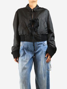 Black cropped bomber jacket - size UK 14 Coats & Jackets MM6 Maison Margiela 