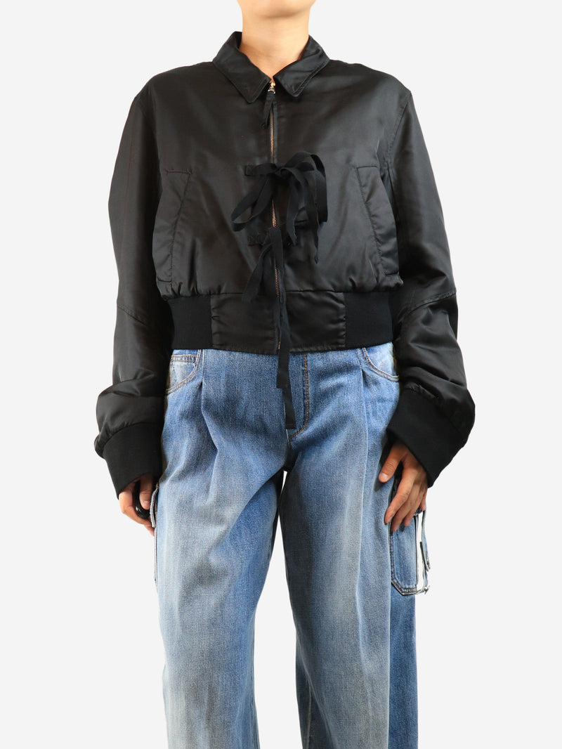 Black cropped bomber jacket - size UK 14 Coats & Jackets MM6 Maison Margiela 