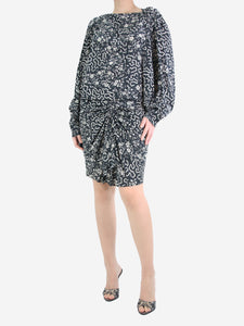 Isabel Marant Black printed blouse and skirt set - size UK 10