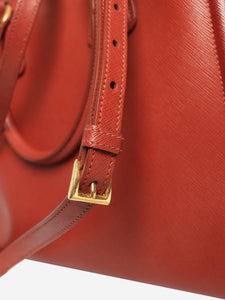 Prada Maroon Saffiano leather Galleria 2way bag