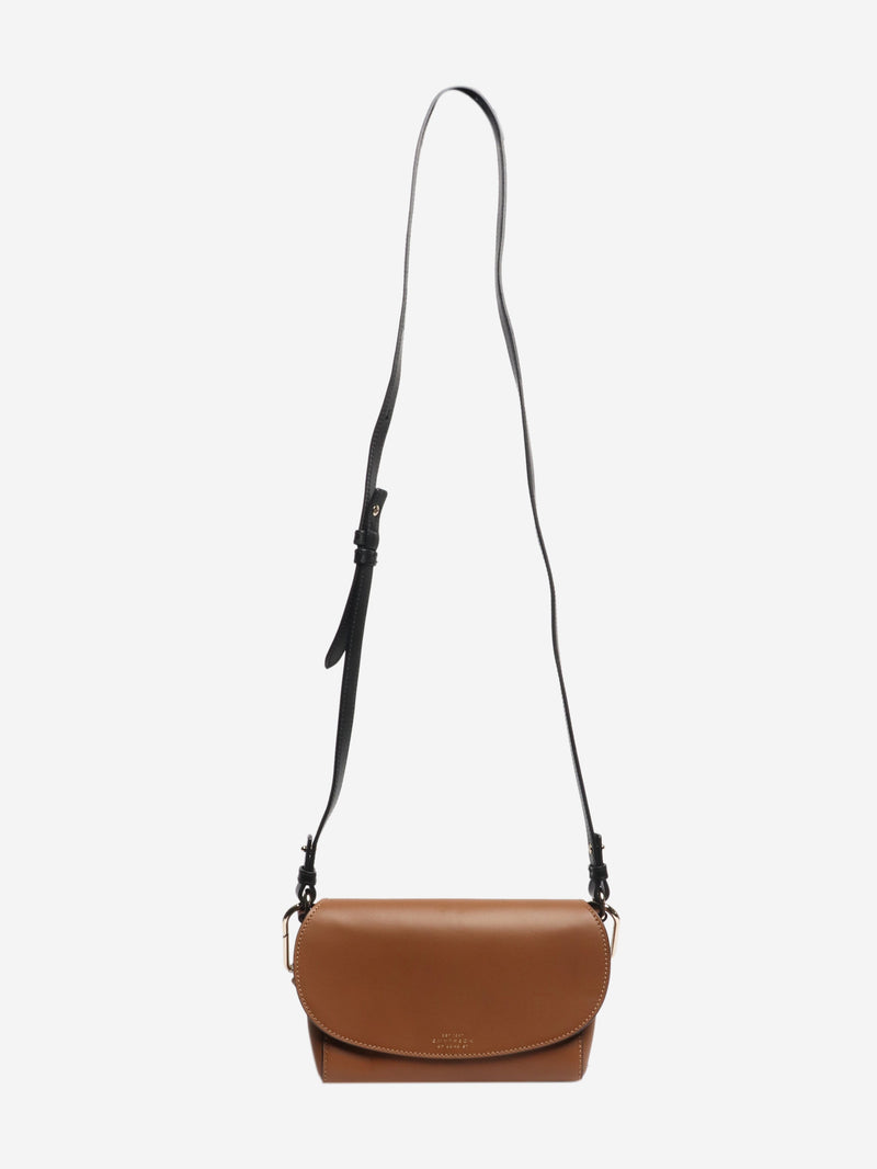 Brown Equestrian leather crossbody bag Cross-body bags Smythson 