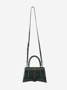 Balenciaga Green small python Hourglass 2way bag