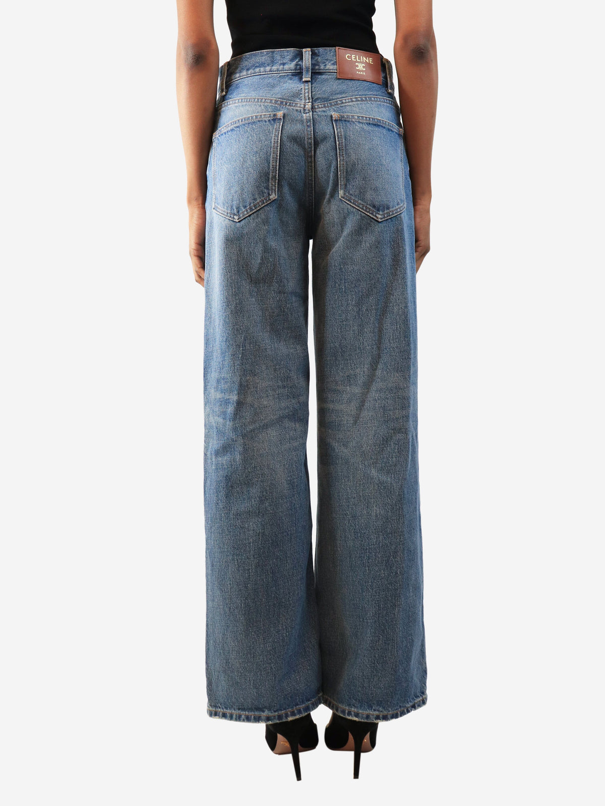 Blue wide-leg jeans - size UK 8 Trousers Dior 