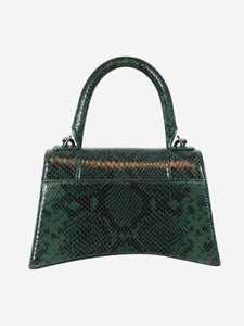 Balenciaga Green small python Hourglass 2way bag