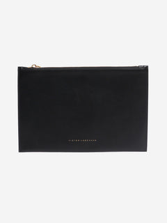 Black leather zip clutch Clutch bags Victoria Beckham 