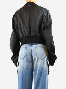 Black cropped bomber jacket - size UK 14 Coats & Jackets MM6 Maison Margiela 