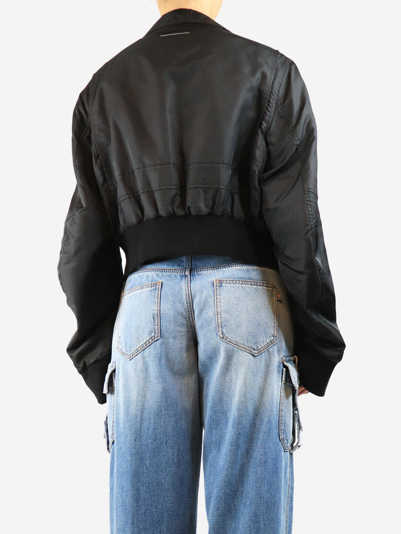 Black cropped bomber jacket - size UK 14 Coats & Jackets MM6 Maison Margiela 