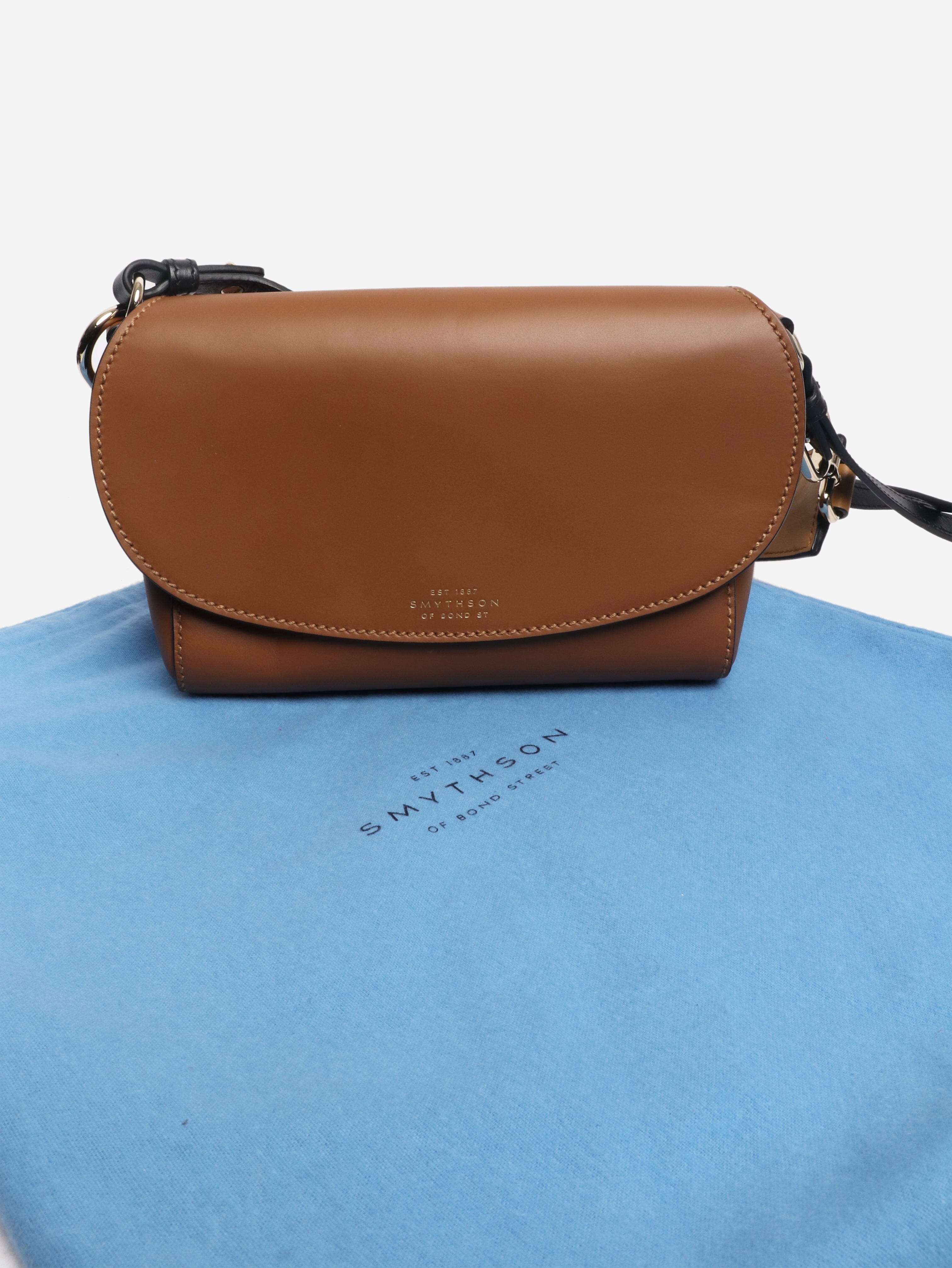 Brown Equestrian leather crossbody bag Cross-body bags Smythson 