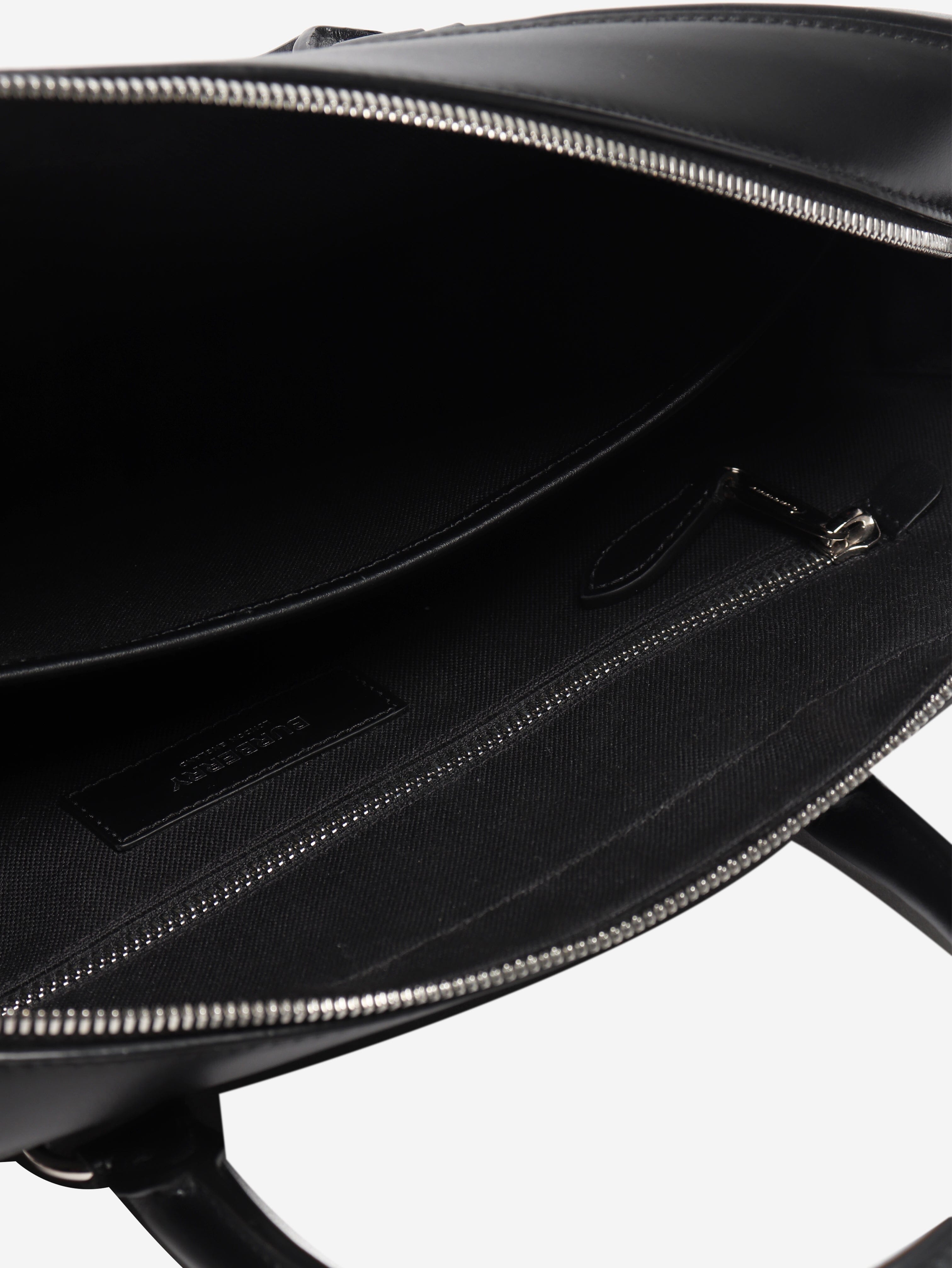 Black leather briefcase Luggage & Travel Bags Burberry 