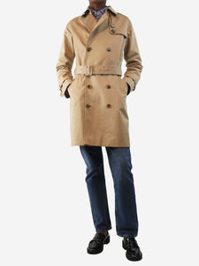 A.P.C. Neutral double-breasted trench coat - size UK 6