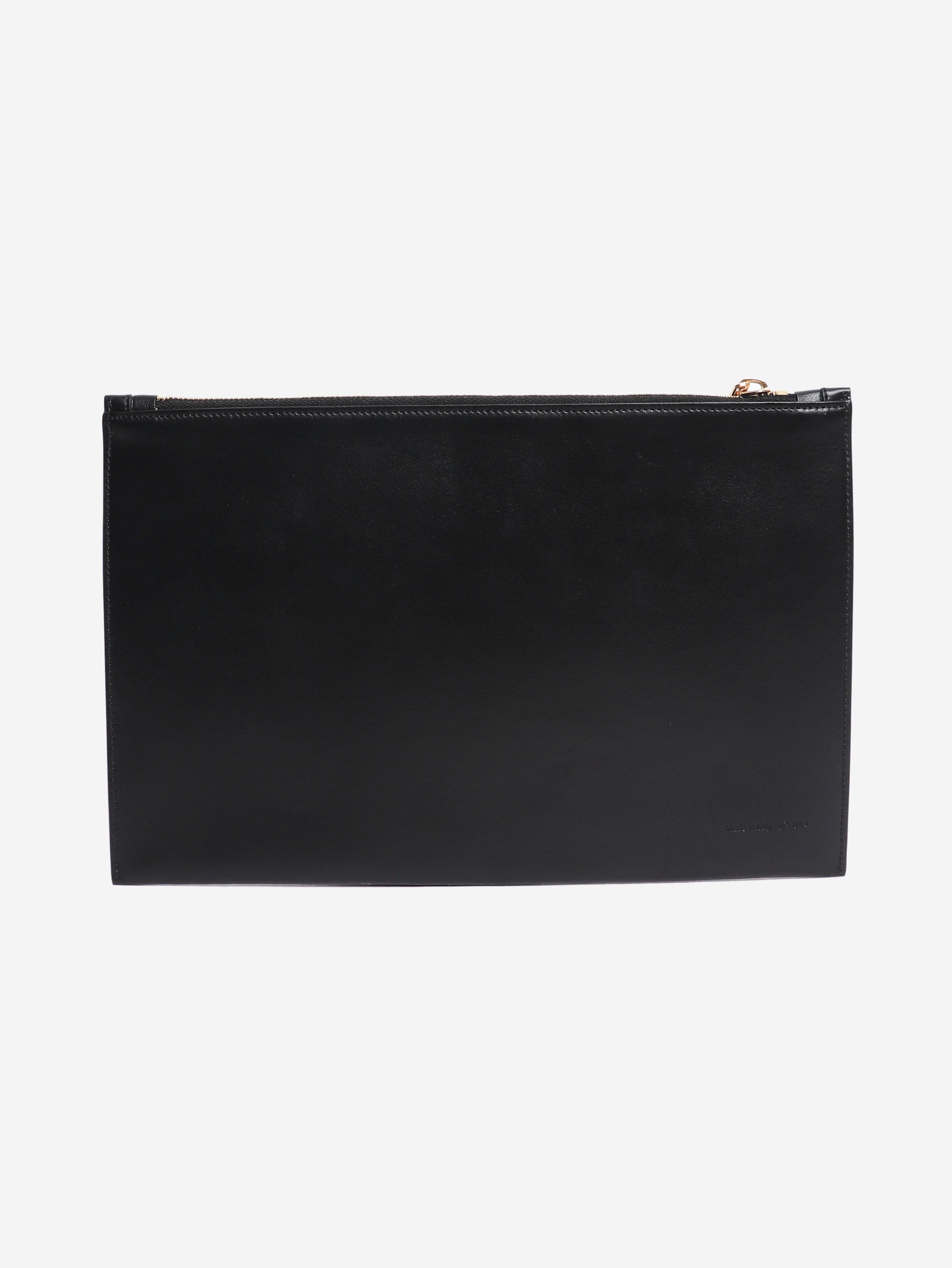 Black leather zip clutch Clutch bags Victoria Beckham 