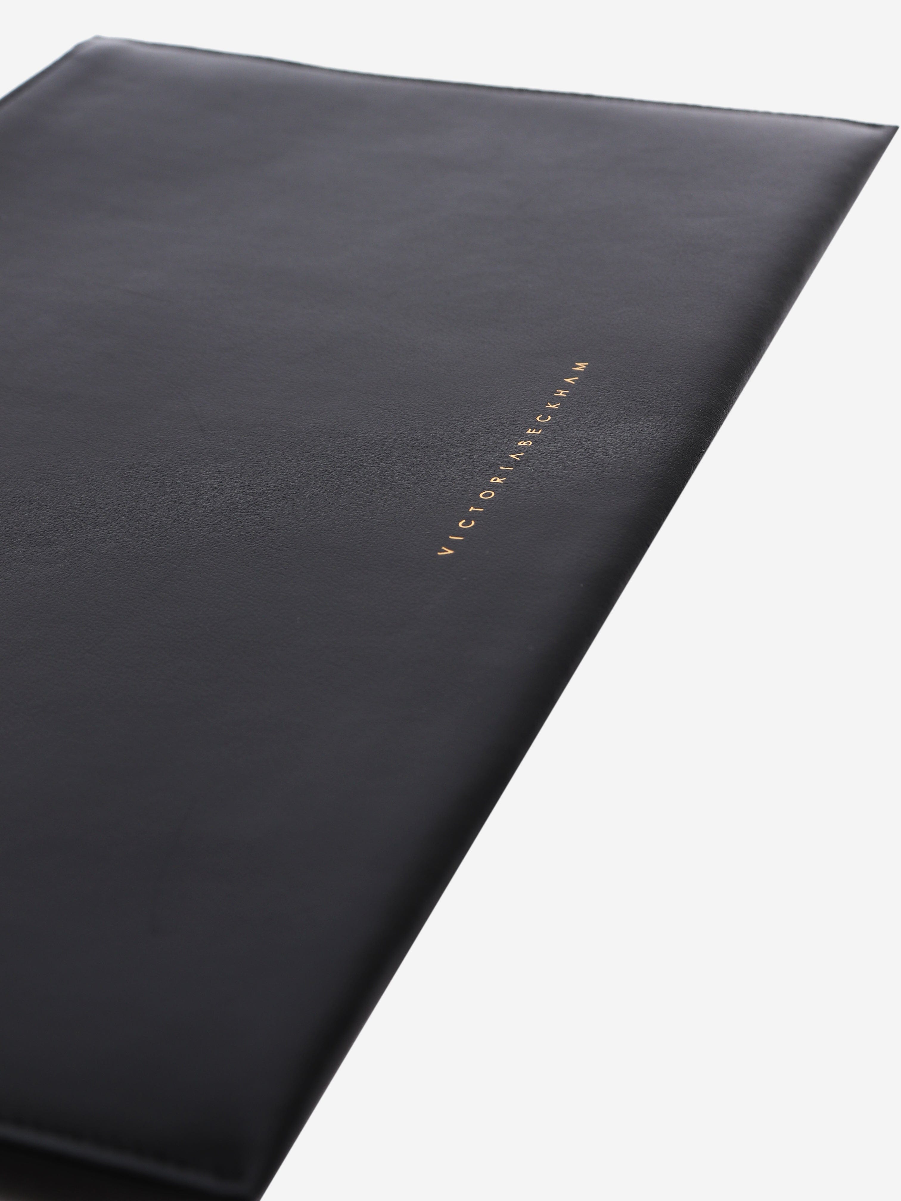 Black leather zip clutch Clutch bags Victoria Beckham 