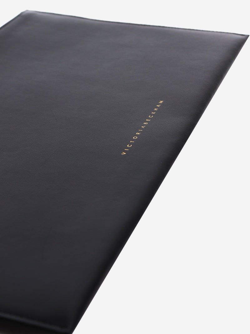 Black leather zip clutch Clutch bags Victoria Beckham 