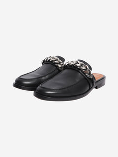 Black chain-link flat mules - size EU 39 Flat Sandals Givenchy 