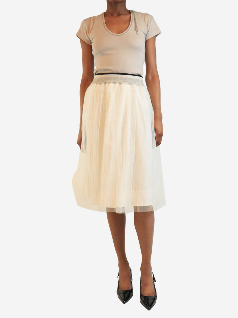 White tulle midi skirt - size UK 6 Skirts Brunello Cucinelli 