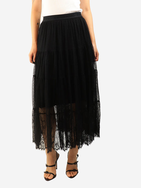 Black tulle midi skirt - size UK 8 product image