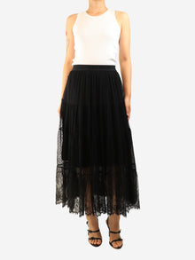 Black tulle midi skirt - size UK 8 Skirts Ermanno Firenze 