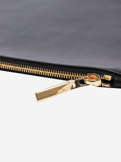 Black leather zip clutch Clutch bags Victoria Beckham 