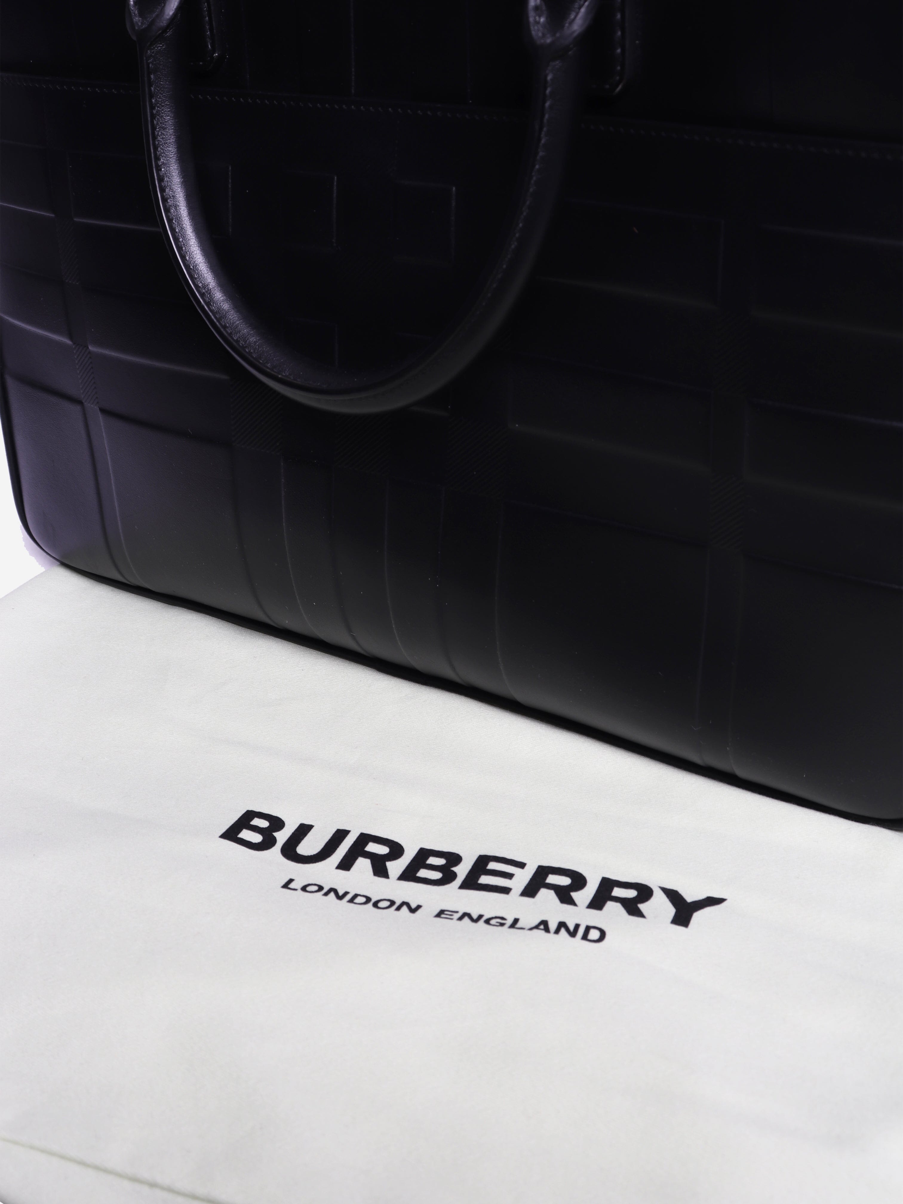 Black leather briefcase Luggage & Travel Bags Burberry 