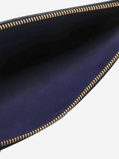 Black leather zip clutch Clutch bags Victoria Beckham 