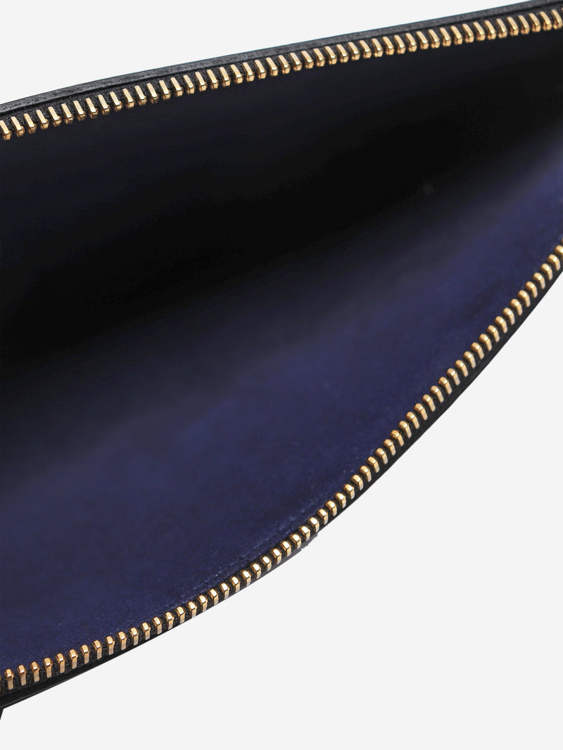 Black leather zip clutch Clutch bags Victoria Beckham 