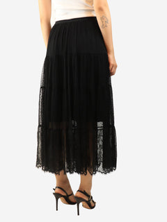 Black tulle midi skirt - size UK 8 Skirts Ermanno Firenze 