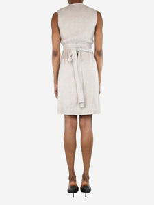 Diane Von Furstenberg Neutral pocket wrap dress - size UK 4