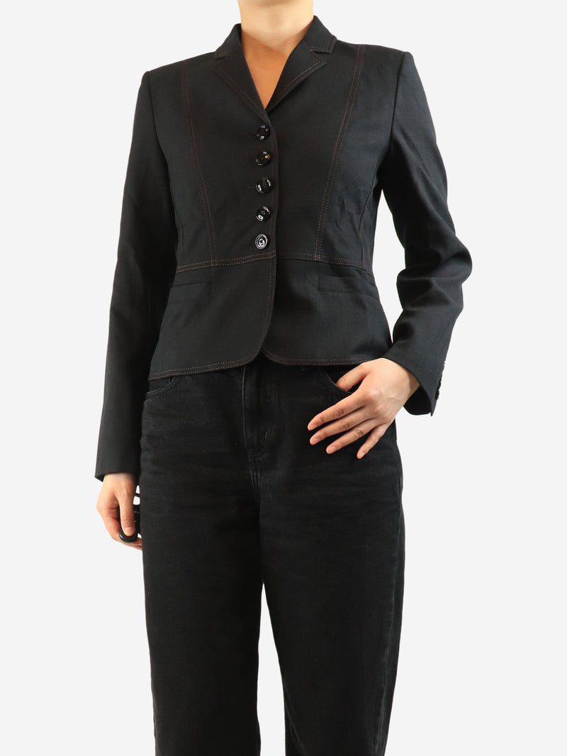 Black fitted blazer - size UK 10 Coats & Jackets ME+EM 