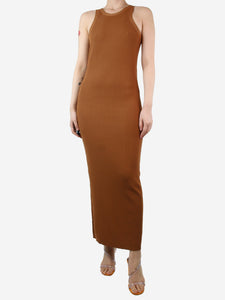 Toteme Rust brown ribbed tank dress - size L