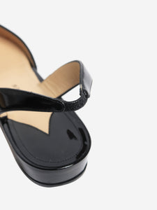 Paul Andrew Black patent sling back flat shoes - size EU 40 (UK 7)