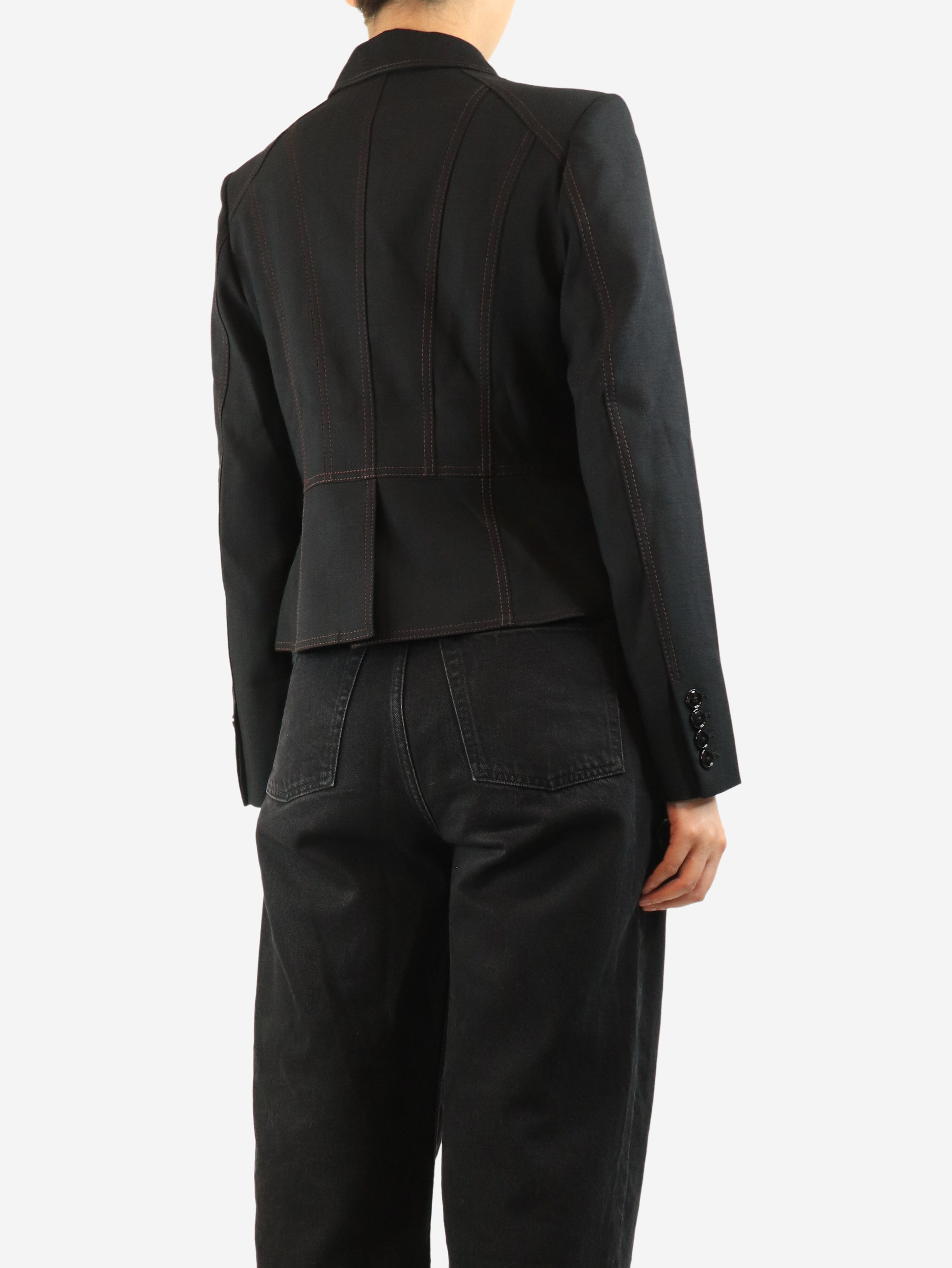 Black fitted blazer - size UK 10 Coats & Jackets ME+EM 