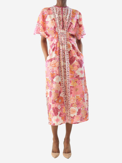 Pink floral printed midi dress - size XS Dresses D'Ascoli 
