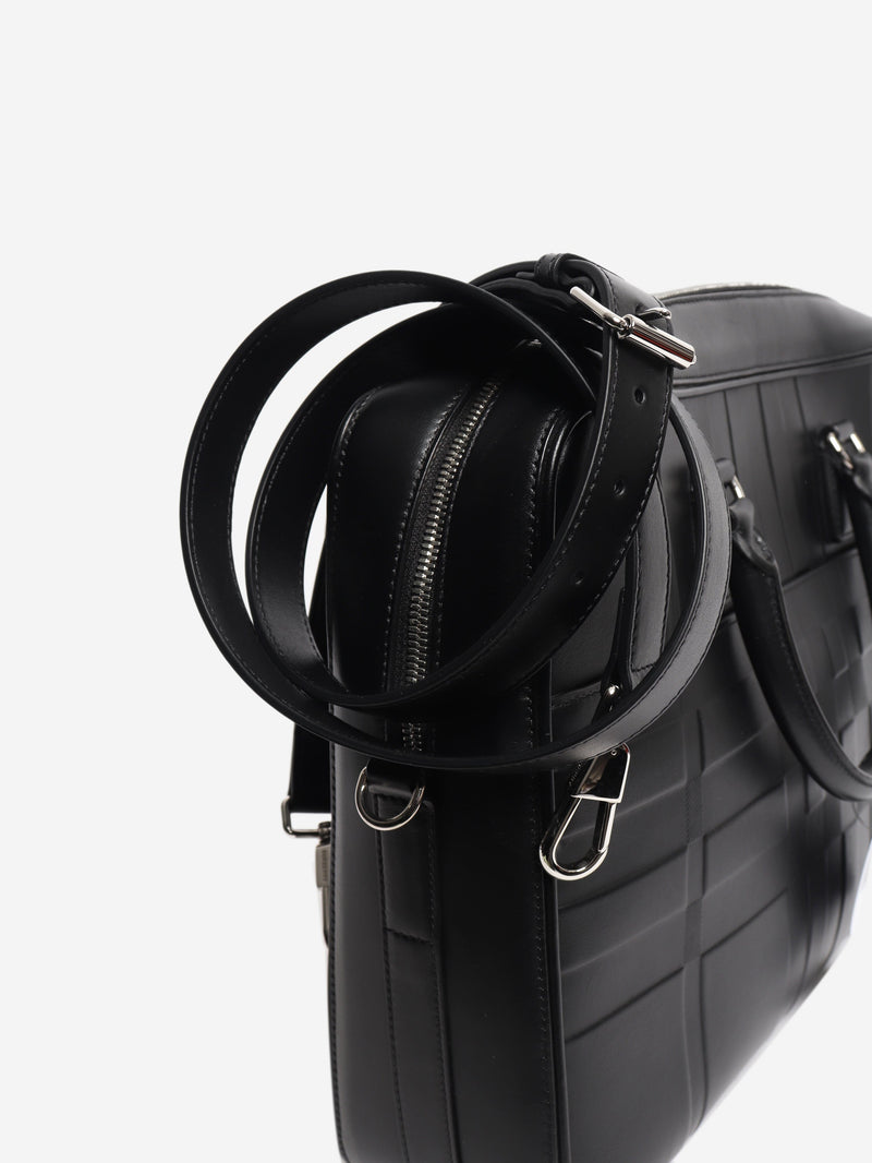 Black leather briefcase Luggage & Travel Bags Burberry 