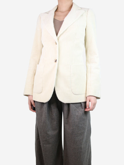 Cream corduroy jacket - size UK 10 Coats & Jackets Bella Freud 