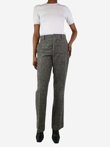 Chloe Brown straight-leg wool trousers - size UK 8
