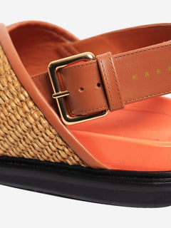 Brown and orange Fussbet sandals - size EU 36 Flat Sandals Marni 