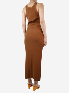 Toteme Rust brown ribbed tank dress - size L