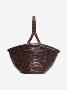 Dragon Diffusion Dark brown small Jane Birkin basket bag