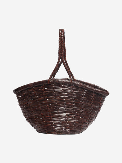 Dark brown small Jane Birkin basket bag Top Handle Bags Dragon Diffusion 