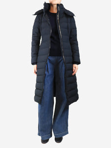 Herno Black hooded puffer coat - size UK 10