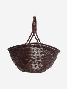 Dragon Diffusion Dark brown small Jane Birkin basket bag
