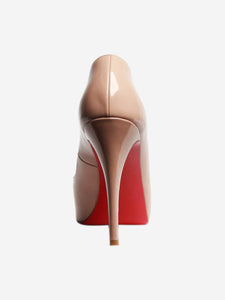 Christian Louboutin Blush patent open-toe heels - size EU 38 (UK 5)