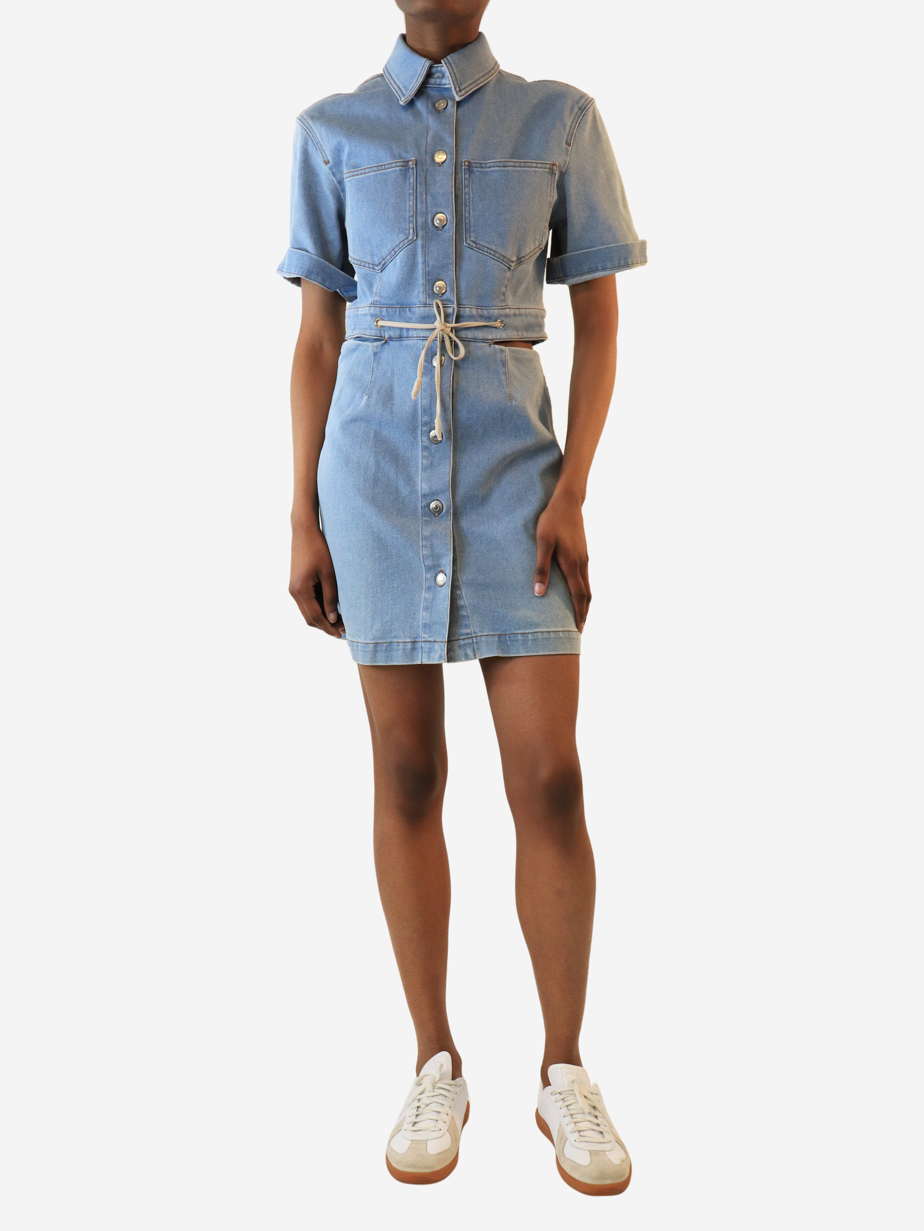 Blue button-down denim mini dress - size UK 8 Dresses Nanushka 