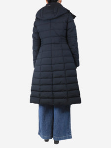 Herno Black hooded puffer coat - size UK 10