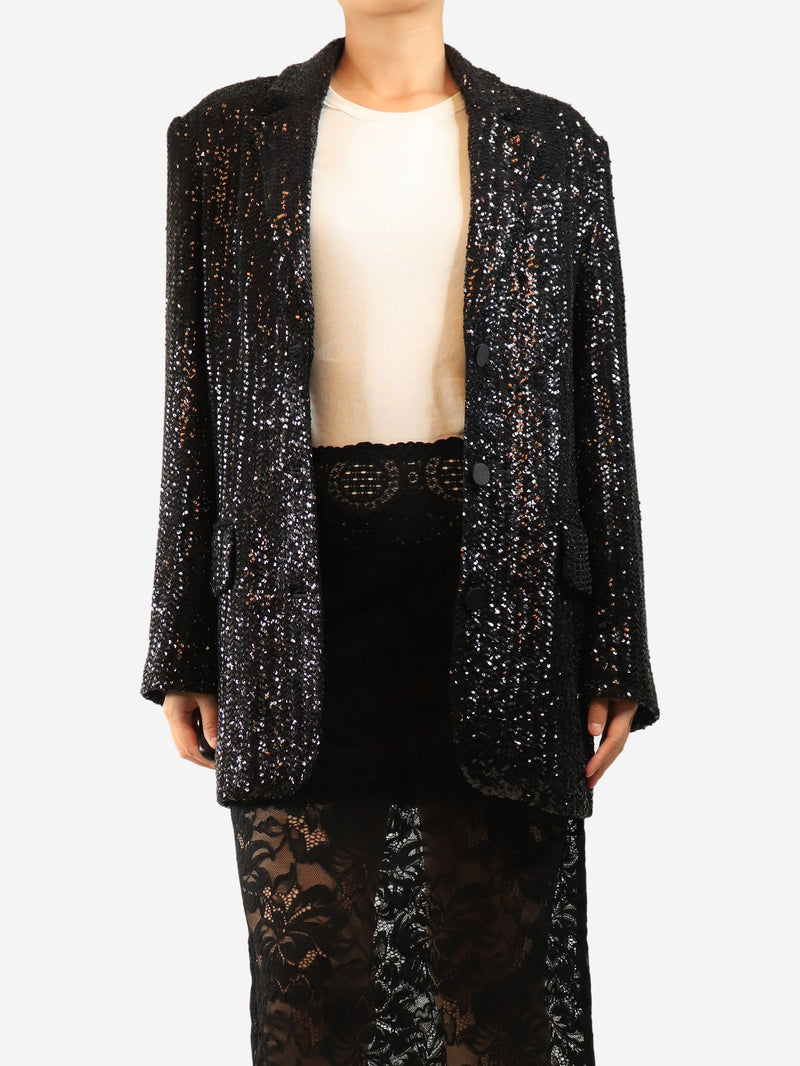 Black Sara sequin blazer - size S Coats & Jackets Anine Bing 