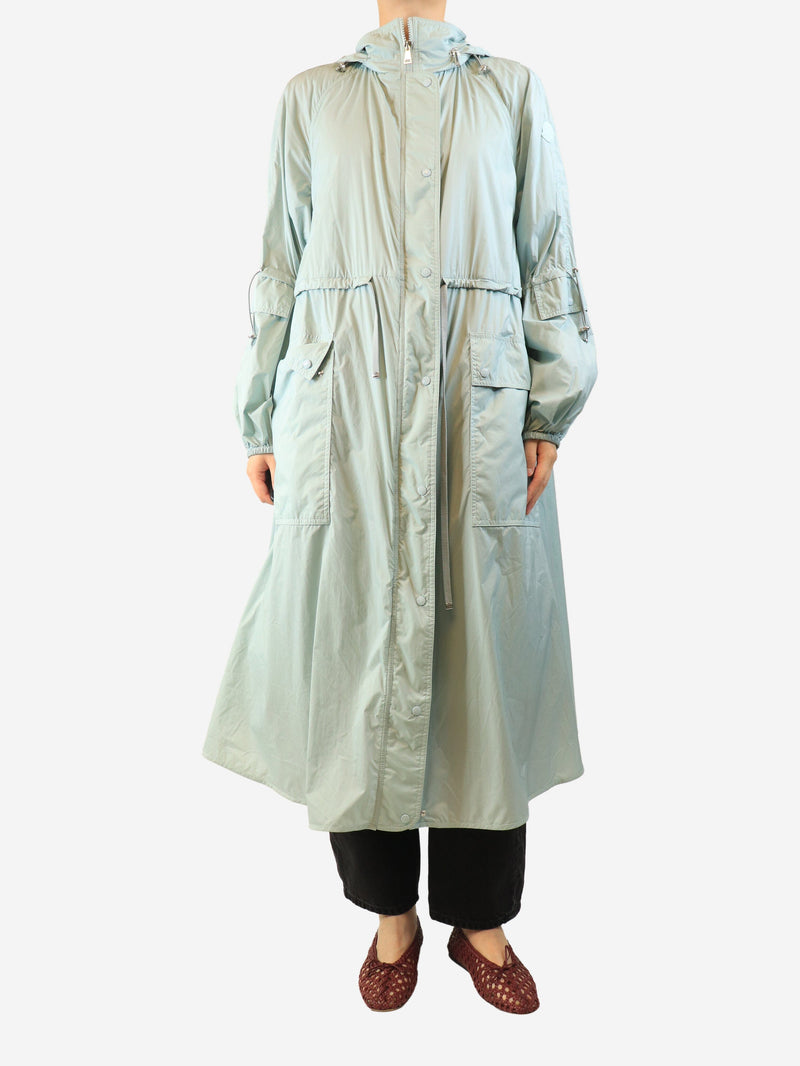 Blue lightweight parka - size UK 14 Coats & Jackets Moncler 