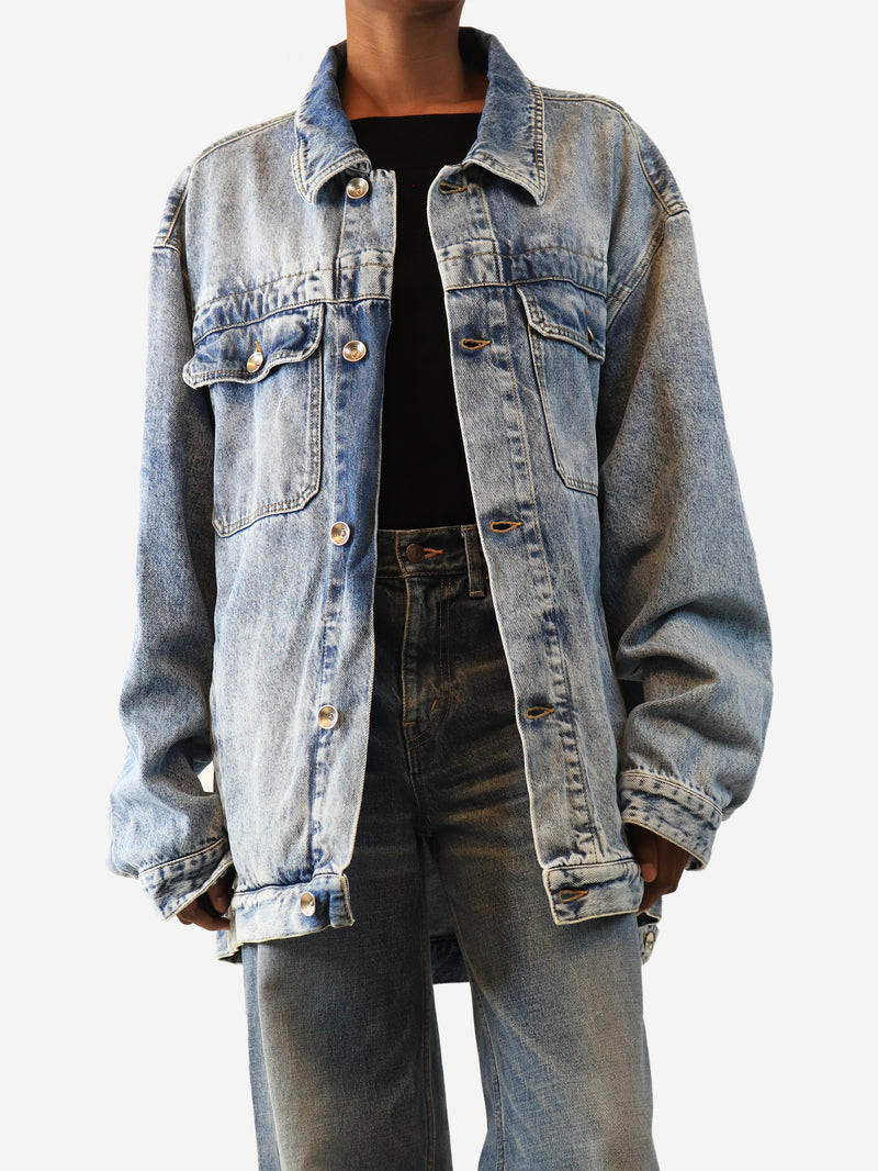 Blue oversized denim jacket - size XS